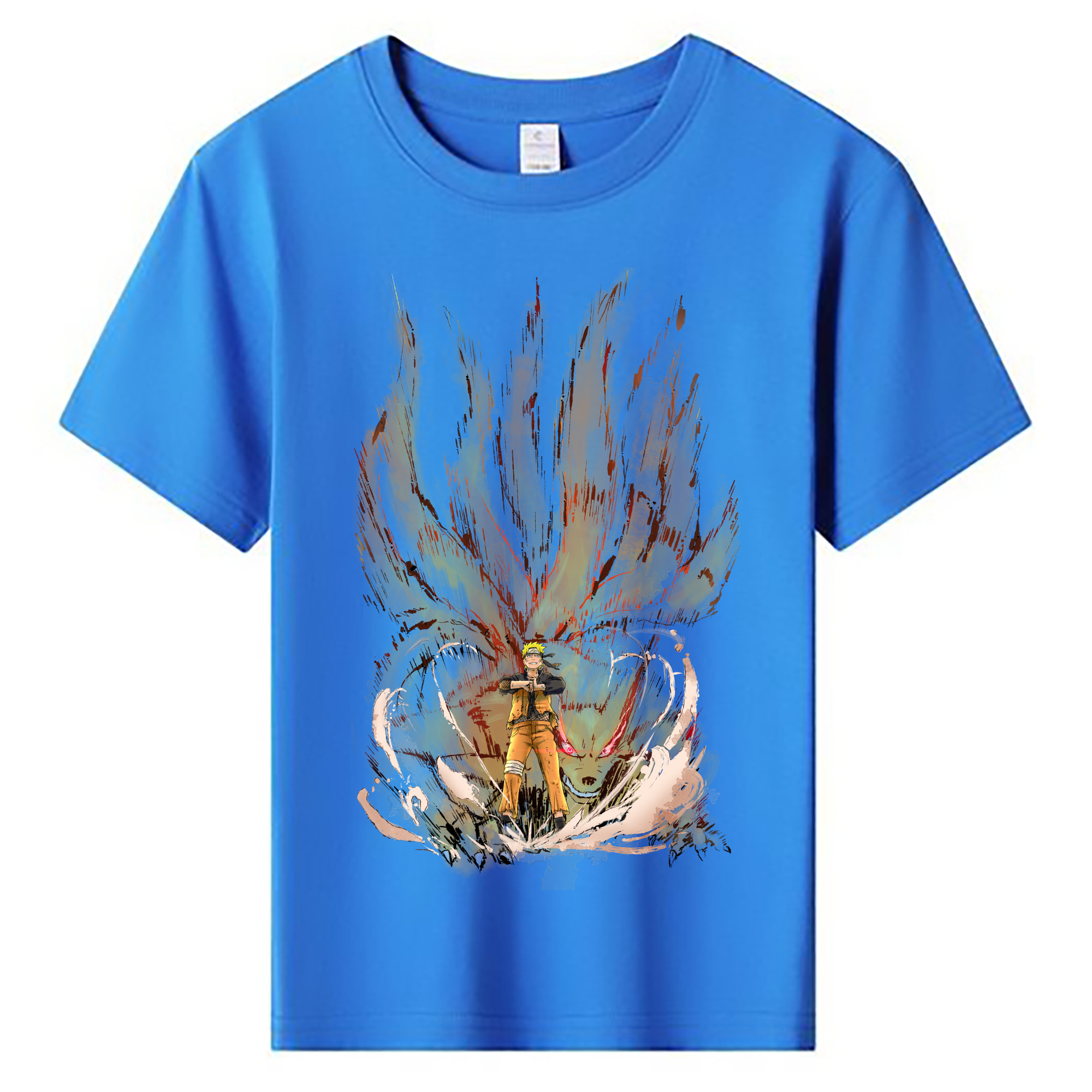 （画像用） NARUTO -ナルト- うずまき ナルト Uzumaki Naruto 綿100％キッズTシャツ（フロントプリント）